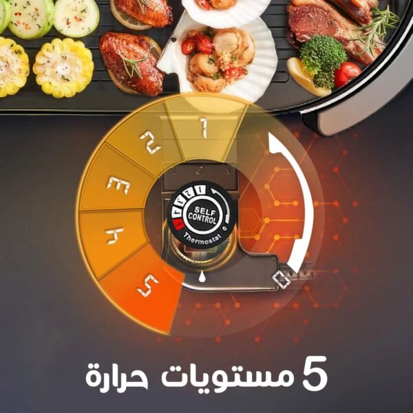 ⁦• شواية كهربائية بدون بخار مع وعاء كهربائى العملى⁩ - الصورة ⁦3⁩