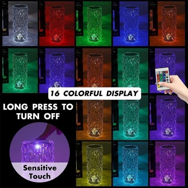 ⁦مصباح كريستال باضاءة RGB من 16 لون⁩ - الصورة ⁦6⁩