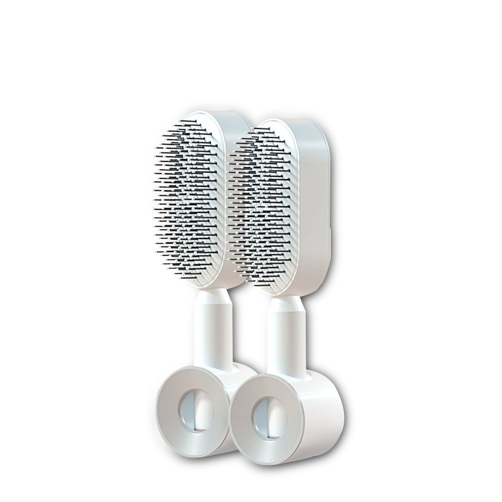 عرض حبتين فرشاة شعر ذاتية التنظيف - الصورة 4